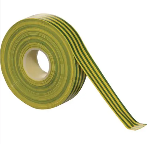 Časově Omezené Páska izolační z PVC zelená / žlutá 19mm x 33m